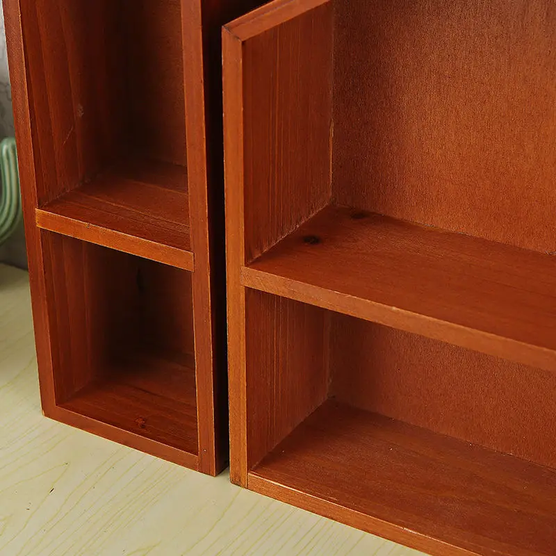 Afbeelding 6: Massief houten desktop parfum bubble mart pop handheld kantoor jongen blinde doos display rek plank decoratie opbergdoos