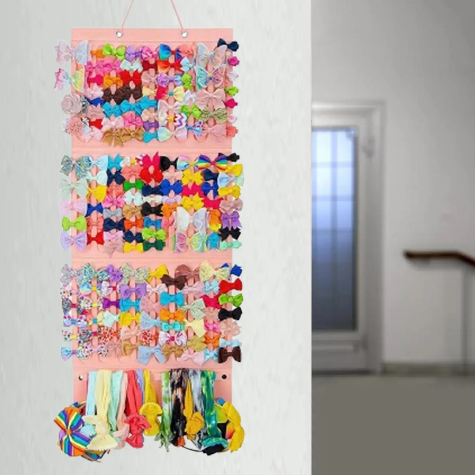

Hair Accessory Organizer Storage,Hair Claw Clip Holder Wall Hanging Decor for Hair Band Girls Women Room Travel