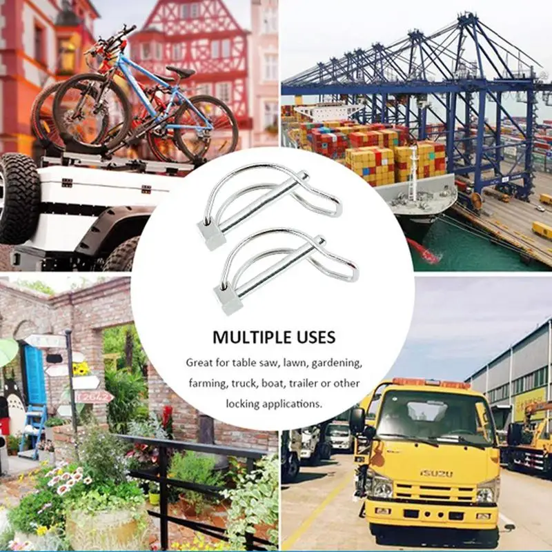 تحميل مزلاج دبوس الثقيلة مقطورة قفل دبوس الفولاذ المقاوم للصدأ المقرنة دبوس الأمان وصلة وصلة مقطورة دبوس بطانة دبابيس التأمين دبوس