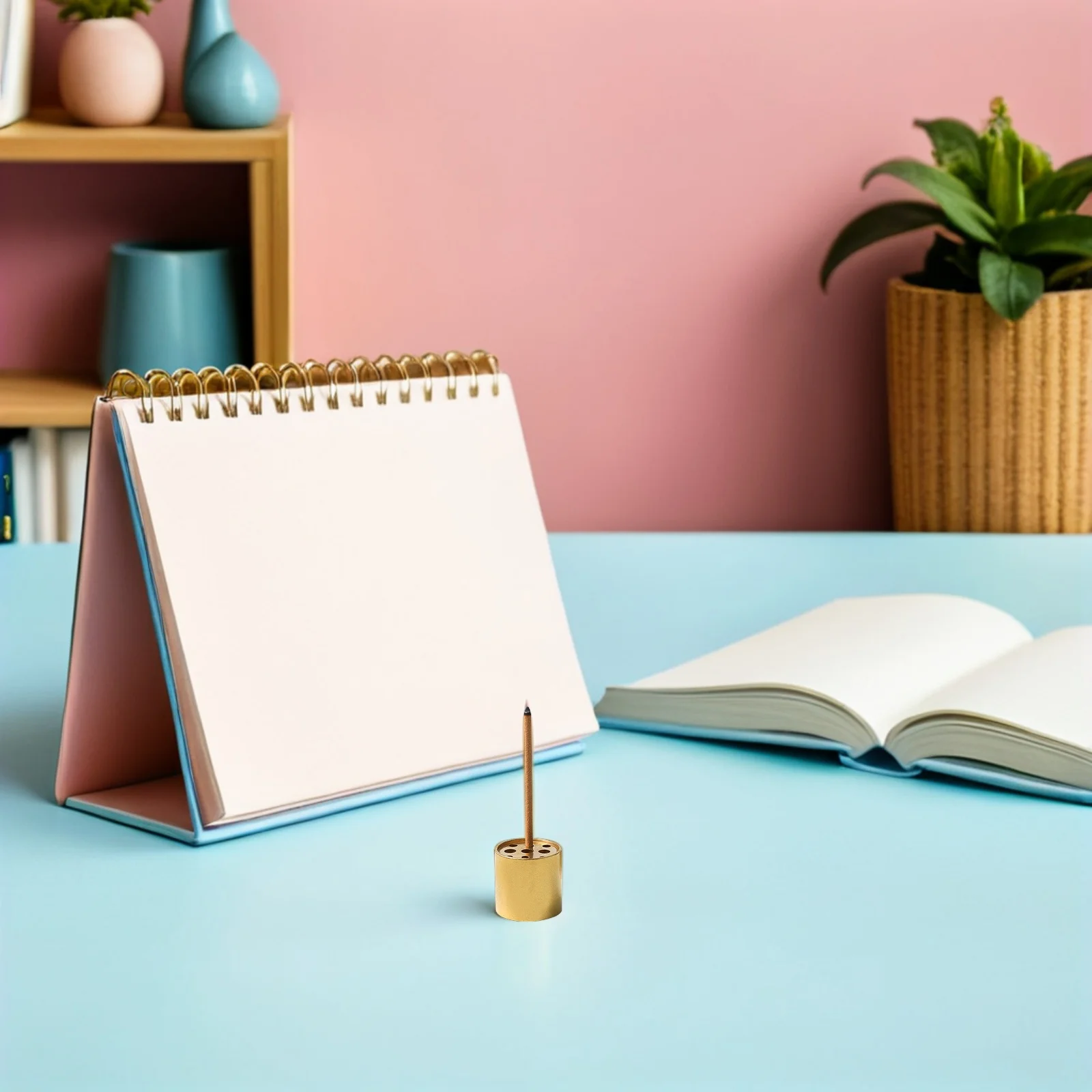 

VINTORKY Copper Incense Burner Holder 4pcs 9 Hole Stand Large Small 2cm×2cm×1cm Decorative