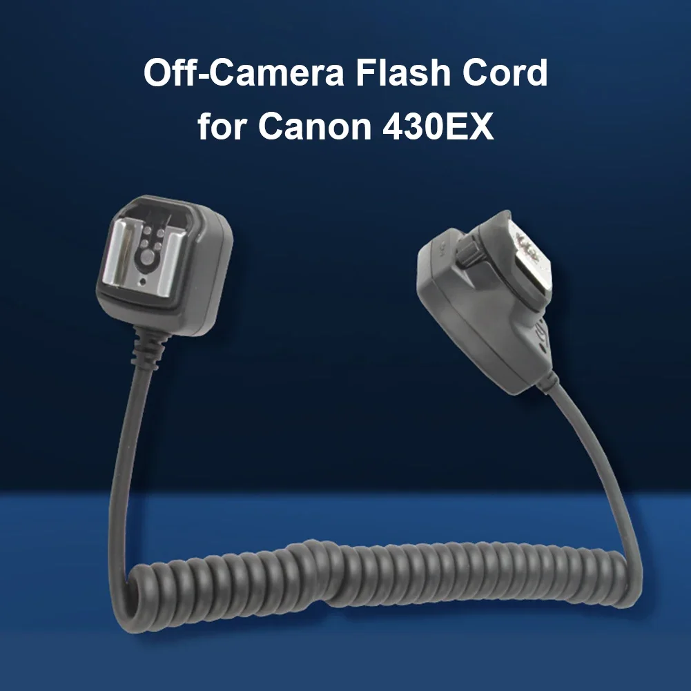 Off-Camera Flash Sync Extension Hot Shoe Sync Remote Focus Cord Camera Extension Cord Cable for Canon 580EX