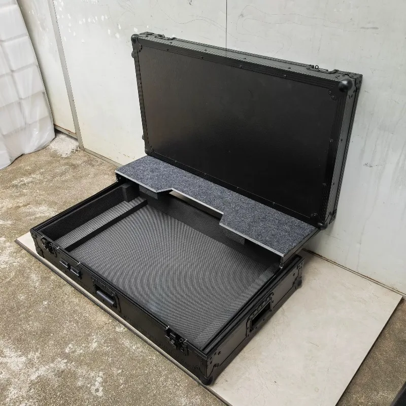 Professional DJ Equipment Hard Case for XDJ-AZ, Laptop & Sliding Opening Design, Screen Unobstructed