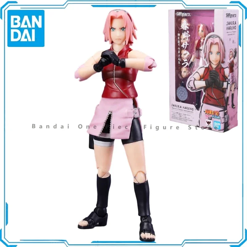 In Stock Original Bandai Naruto SHF Haruno Sakura Action Figures Animation Model Genuine Collector Anime Hobby Gifts for kids