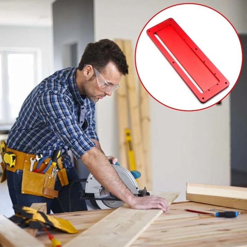 Table Cutter Insert Aluminum Carpenter Cutter Inversion Board Strong Strength Cutter Inversion Plate for Accurate Woodwork