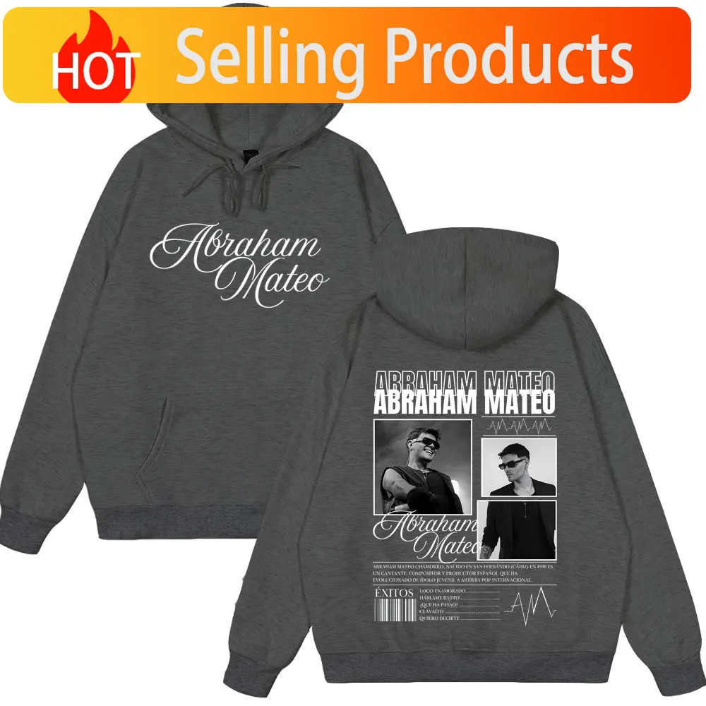 Rapper Abraham Mateo Album 2026 Tour Hoodie Men Women Hip-hop Autumn Winter Loose Sweatshirt Fashion Oversized Fleece Pullover