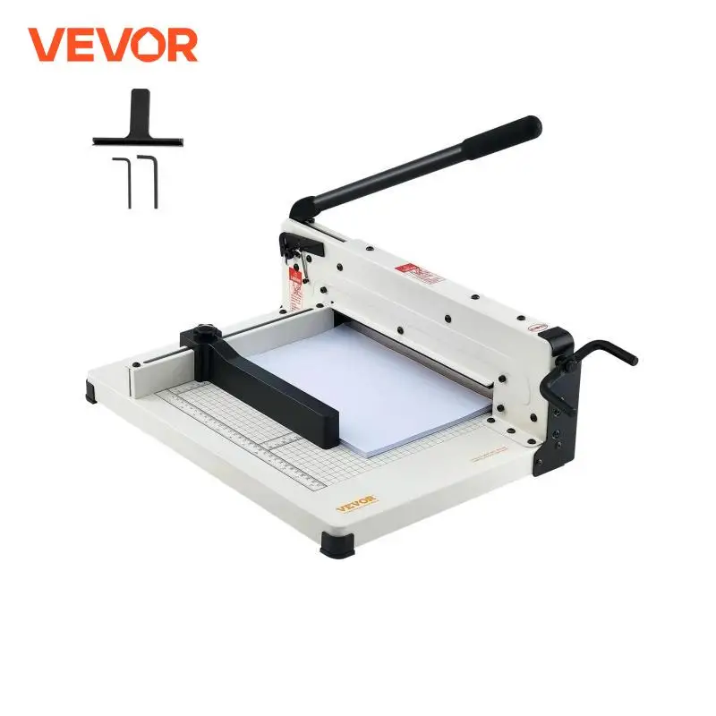 VEVOR 12"/17'' Industrial Commercial Paper Cutter 400 Sheet Capacity Solid Steel Construction Stack for Office Home School Shop