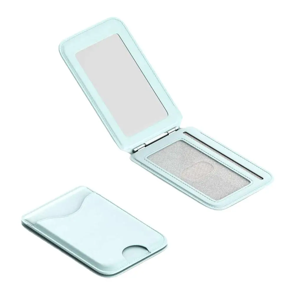 Magnetischer Kartenhalter-Ständer mit Spiegel, Verstellbarer Ständer, PU-Kartenhalter, Handyhalterung für iPhone 17 16 15 14 13 12 – Detail 21