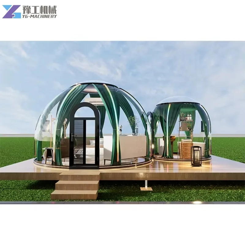Detachable Starry Sky Bubble Room Luxury Hotel Tents Green Mini Glamping Domes Star View Dome House for Bathroom Application