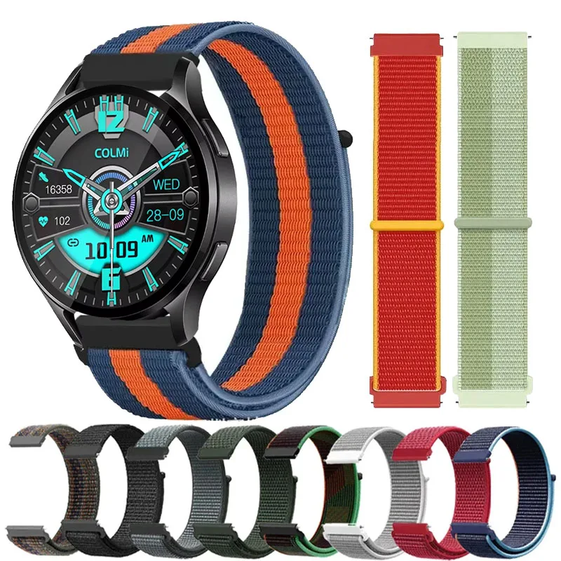 20mm Sport Nylon Loop For COLMI i28 Ultra Men Women Outdoor Wrist Strap For COLMI i28 Ultra Smartwatch Replacement Bracelet Band