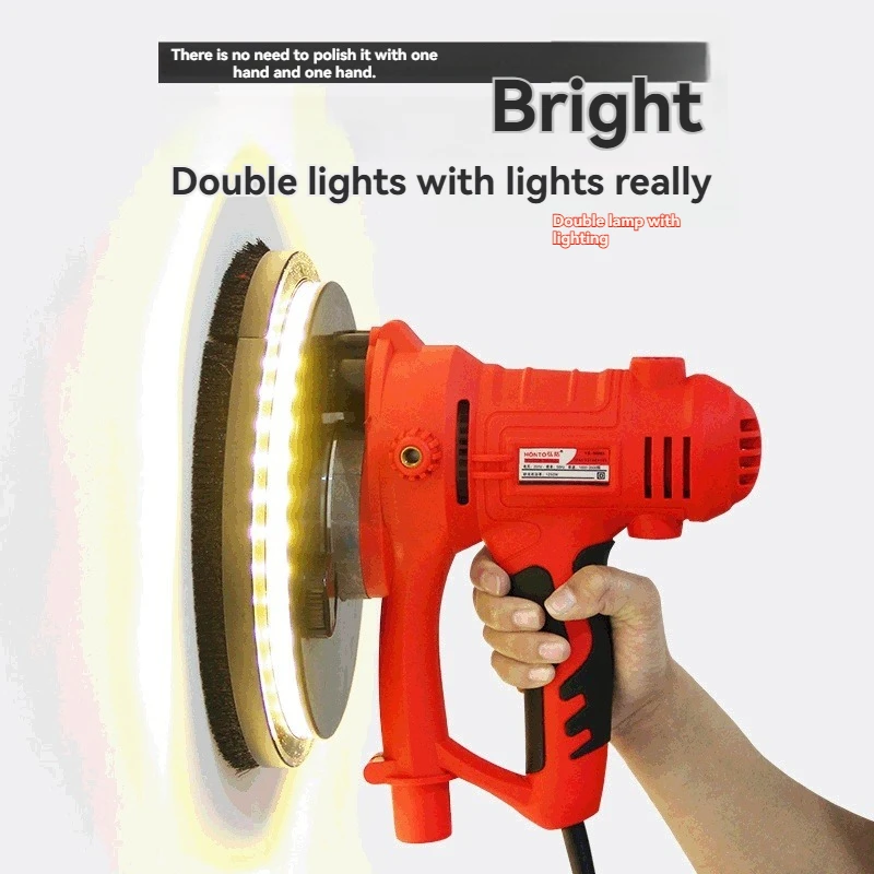 Electric Dust-free Wall Grinding Machine With Self-suction And Led Light, Handheld Sanding Machine