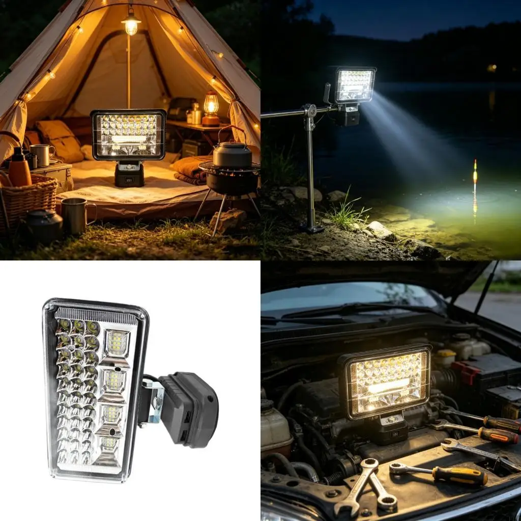 F19B Bright Rotatable LED Task Light Builts In Rechargeable Battery For Outdoor
