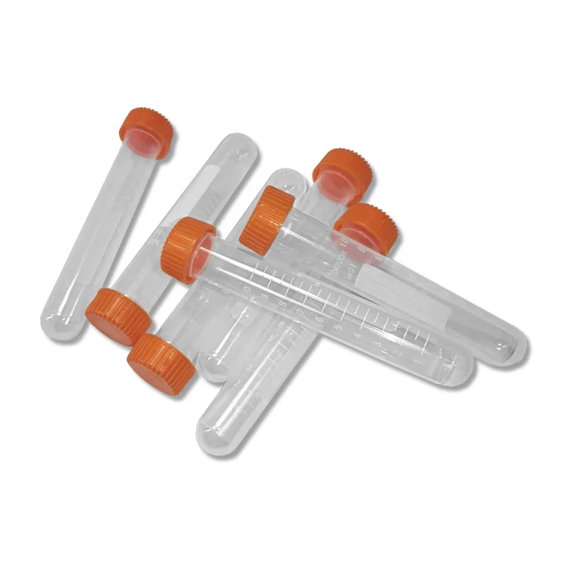 

50Pcs/bag 10ml Round Bottom Centrifuge Tube Plastic Reagent Vial Container Laboratory Analysis Test Tube