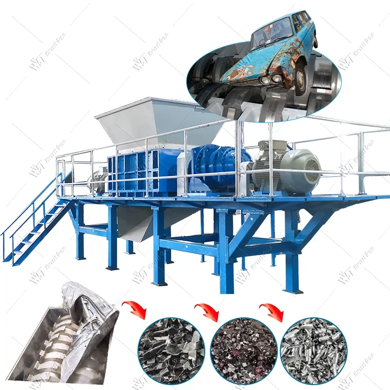 Industrial Scrap Metal Double Shaft Shredding Machine Metal Shredder Double Shaft Shredder small plastic shredder