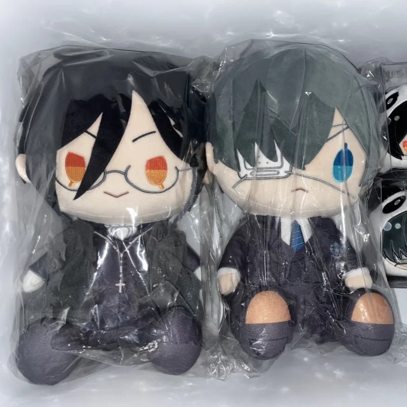 Aniplex Black Butler Boarding School Arc Chibi Plush Ciel & Sebastian Sitting Figure Anime Gift - view 6