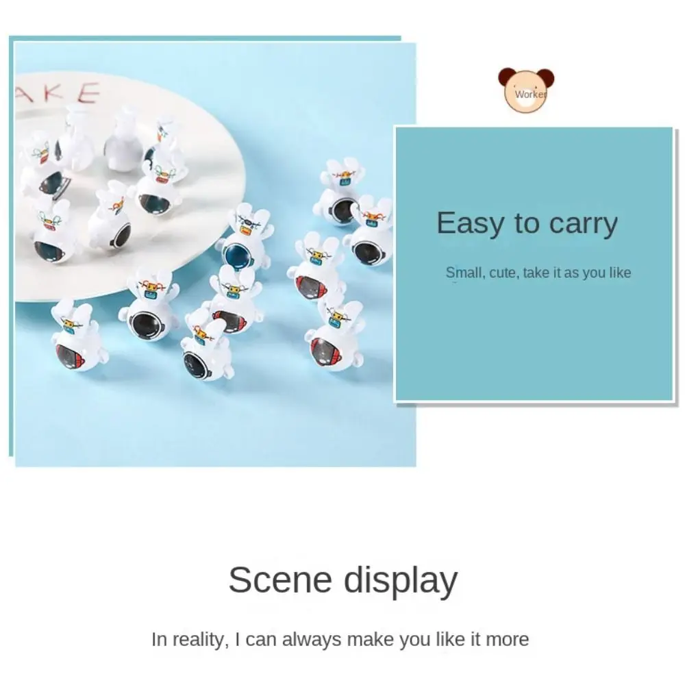 10pcs Pinata Toys Spaceman Inverted Mini Tumbler Swing Relieve Pressure Spaceman Astronaut Tabletop Bauble Mini Relax Desktop