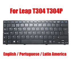 US PO LA Laptop-Tastatur für Jp.ik für Leap T304 T304P Englisch Portugiesisch Lateinamerika Schwarz ohne Hintergrundbeleuchtung Neu