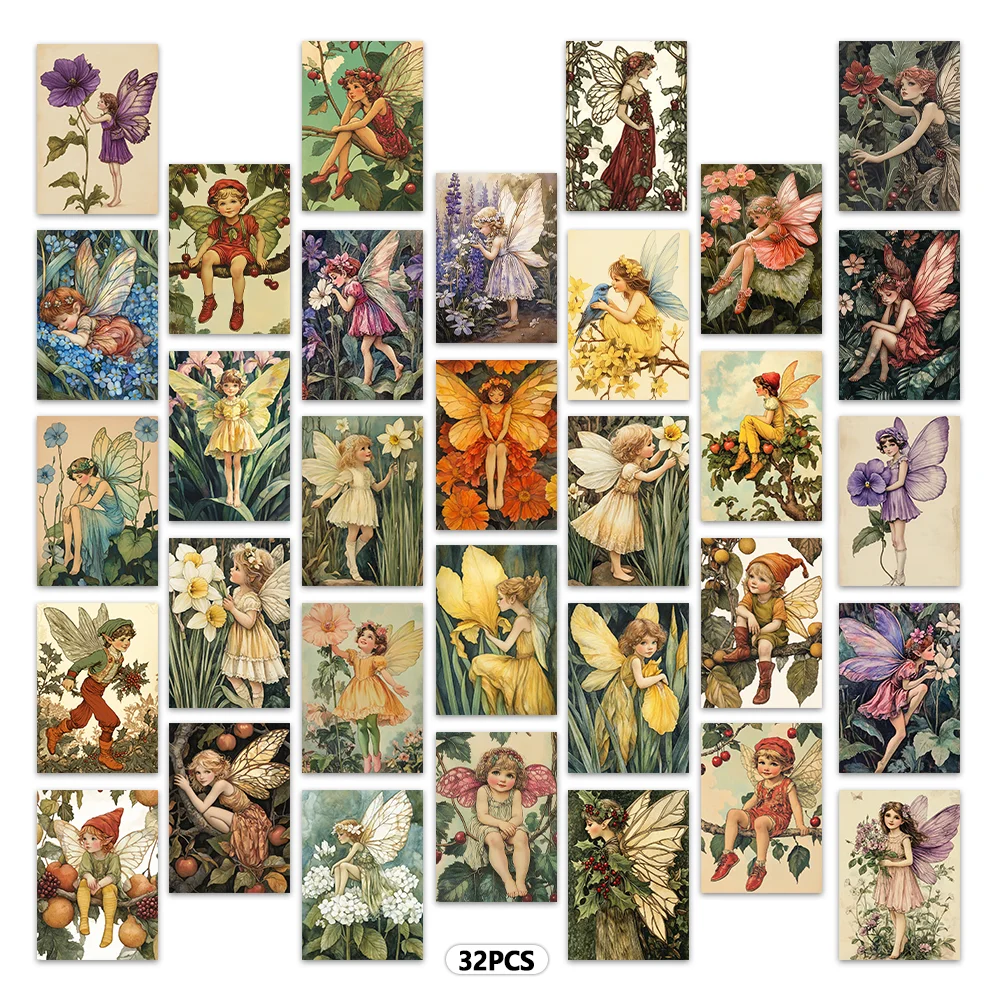 128pcs 4 Styles Postcards, New Year Gift, Christmas Gift, Living Room Decoration, Bedroom Decoration, High-Quality Cardstock