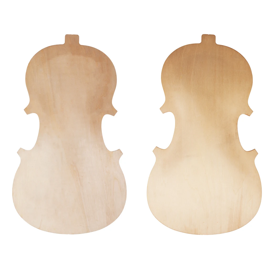 1 SET Violin DIY KIT Top And Back Unfinished Violin Parts For 4/4 Size Acoustic Violin Parts Accessories Making Repair