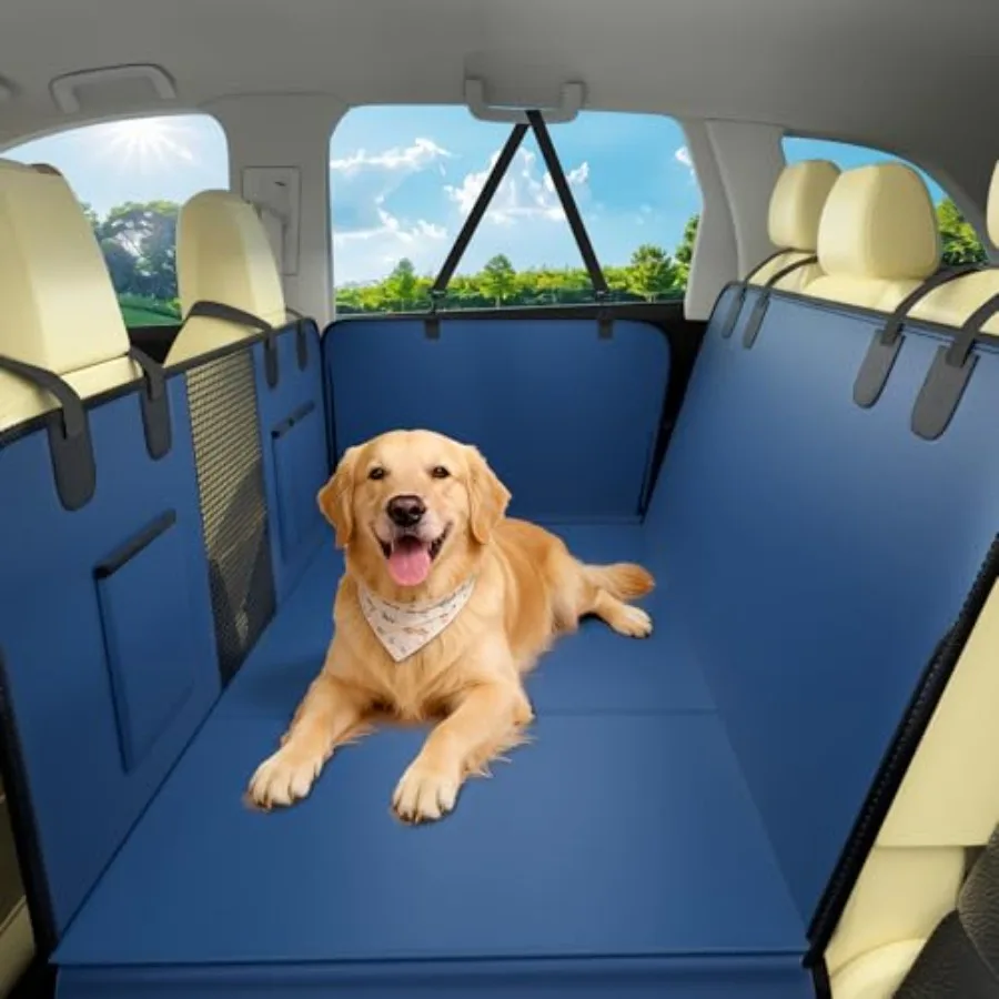 

Dog Car Seat Cover for Back Seat 52x65 Waterproof Hard-Bottom Hammock with Side Flaps Heavy-Duty 450lbs Non-Slip Scratch-Proof