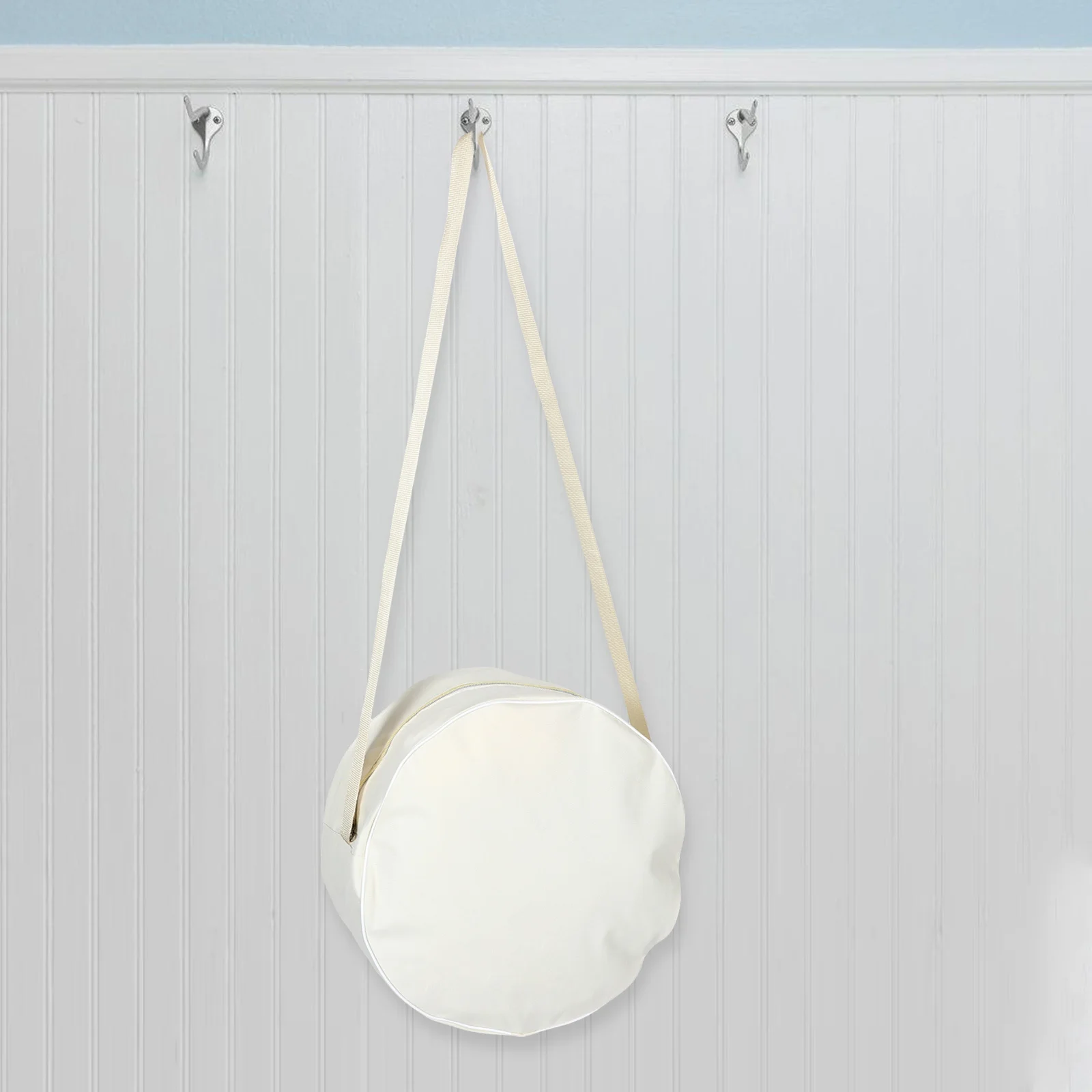 Yoga Wheel Bag Beige Lightweight Portable Fitness Carrier Thickened Cushioning Moisture Resistant Storage Case For Women