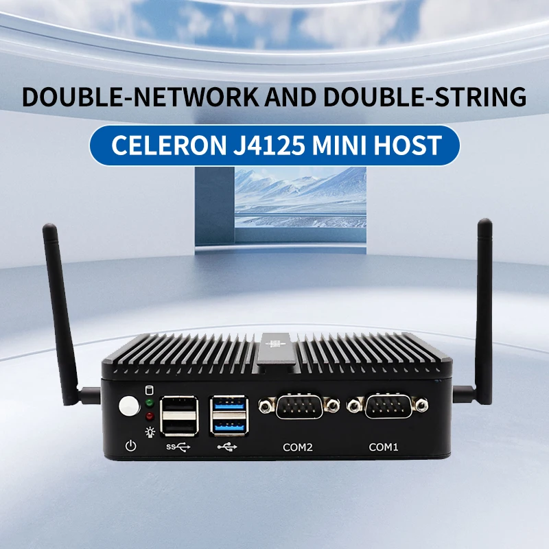 

New Celeron J4125 N41008G 256G 16G 512G 32G 1t quad-core dual-network 2COM mini-wall mini-host soft-routing desktop computer