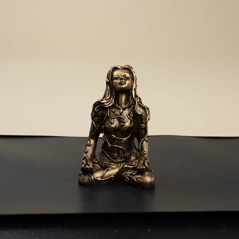 الأم الأرض تمثال صغير غايا الجنية الزخرفية بوذا تمثال التماثيل الزخرفية آلهة ديكور المنزل مهرجان هدية