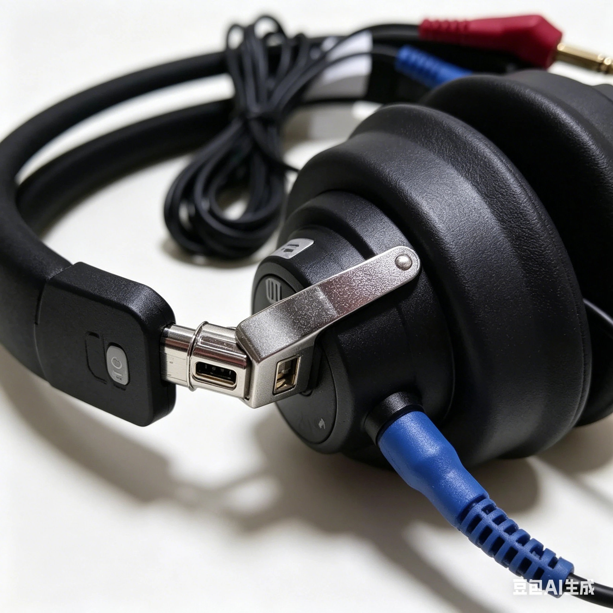 Professional Audiometer Headphones with 6.35mm Plugs for Hearing Test