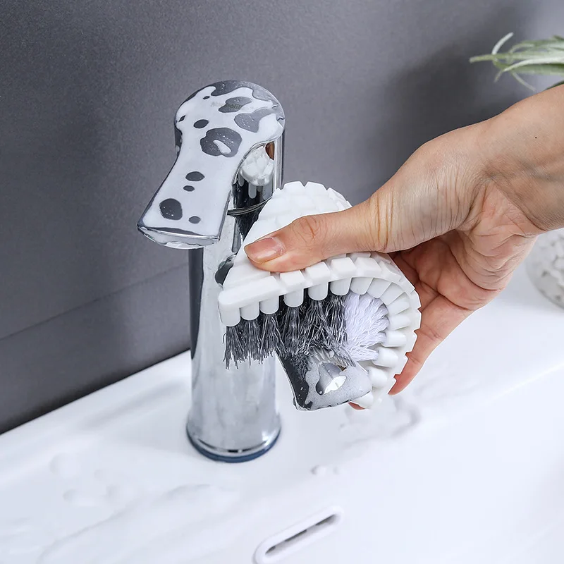 Biegsame Reinigungsbürste für Zuhause, Küche, Waschbecken, Fliesenbodenbürste, Badezimmer, Waschbecken, Waschbeckenbürste, Obst- und Gemüsebürste