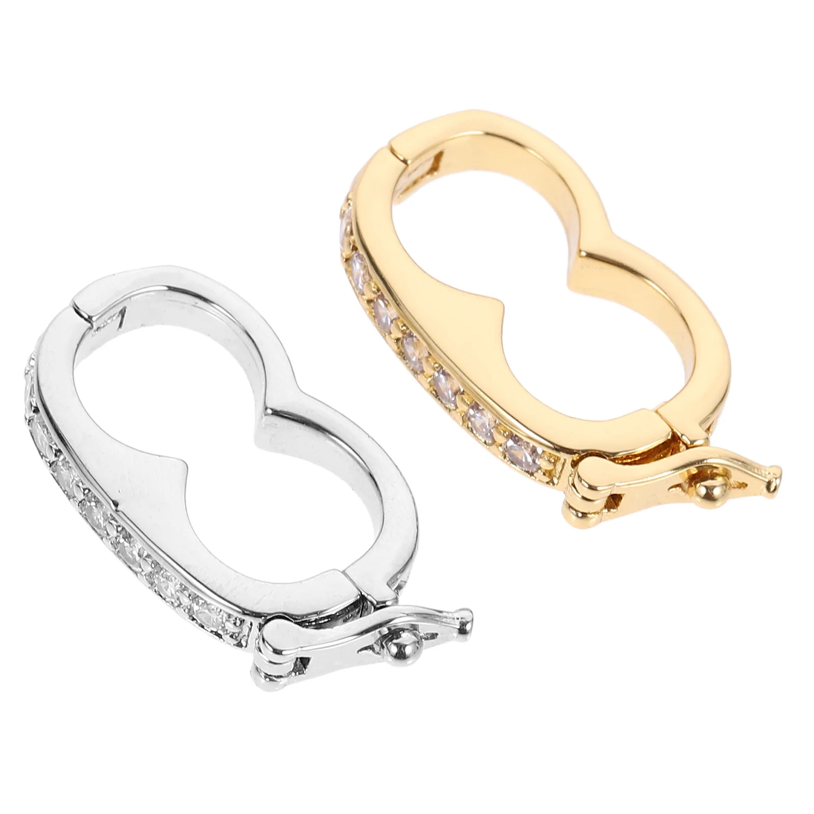 

2 Pcs Jewelry Peanut Buckle Making Supplies Echancer Clasps Bracelet Connector Copper Chains Hardware