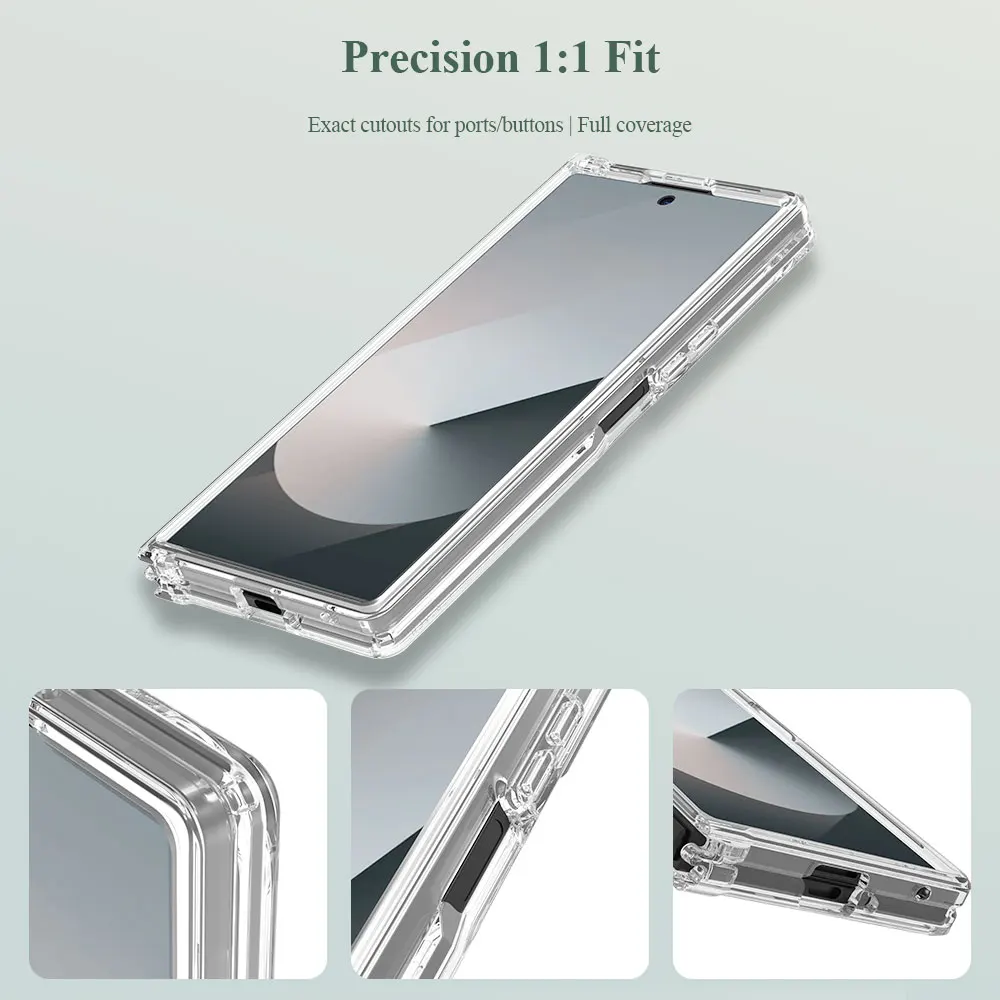 حافظة هاتف Magsafe شفافة عالية لهاتف سامسونج جالاكسي Z Fold 7 مضادة للخدش من مادة TPU + PC غطاء صلب مغناطيسي عالي الدقة