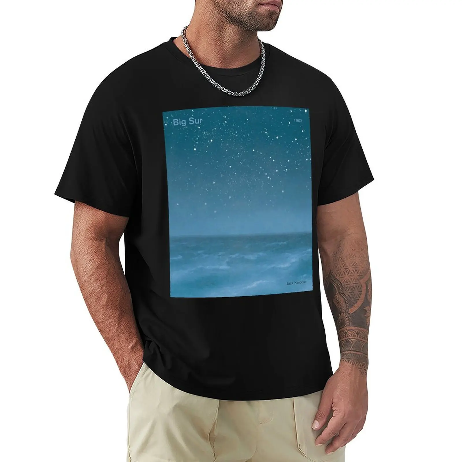 Big Sur Jack Kerouac Literary Art for Readers and Writers. T-Shirt boys animal print summer top mens t shirt graphic