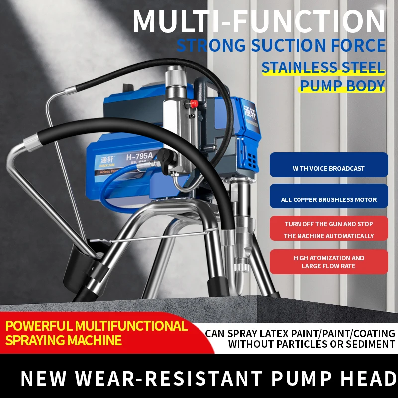 مكبس كهربائي جديد ماكينة رش بدون هواء عالية الضغط مستحلب طلاء اللاتكس مسدس رش الطلاء ماكينة رش الطاقة