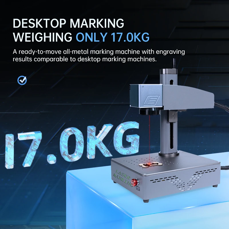 DAJA Fiber Laser Marking Machine S4 Metal Nameplate Engraver for Jewelry Stainless Steel Portable Engraving Industrial Desktop