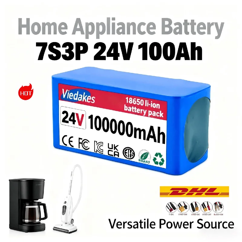 

Fast-Charging 7s3p 24V 10Ah Li-ion Battery, Minimize Downtime for Electric Tools, E-Scooters, Lawn Mowers and Home Appliances