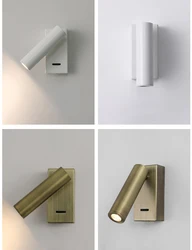 New Bedside Wall Lamp Surface Mounted Spotlight Hotel Bedroom Minimalist Indoor Master Bedroom Reading Lamp Wall Sconce Lights