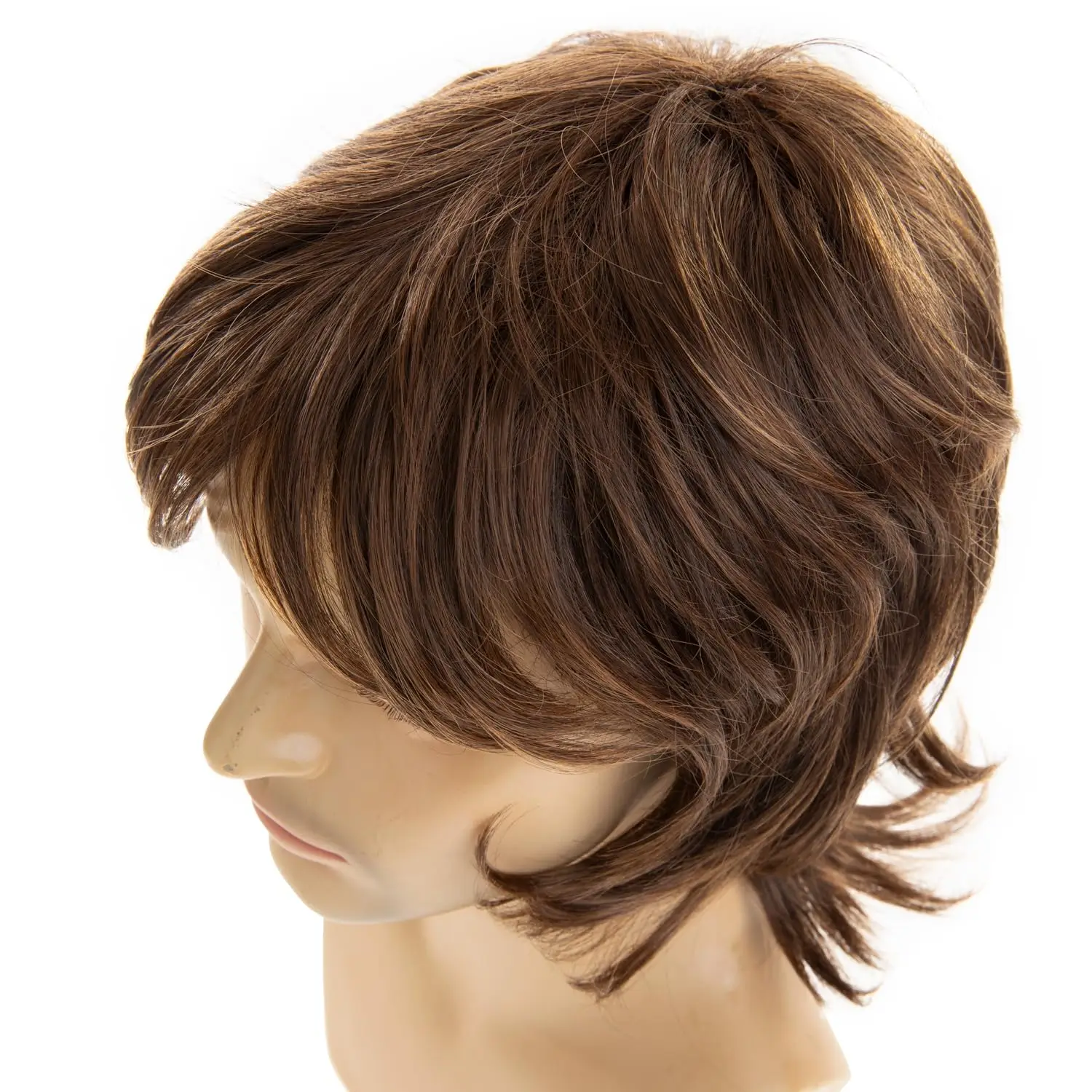 Men's Brown Synthetic Wig, Realistic Men's Wig, Young and Handsome Role-Playing Costumes, Wigs for Cosplay, Parties - view 6