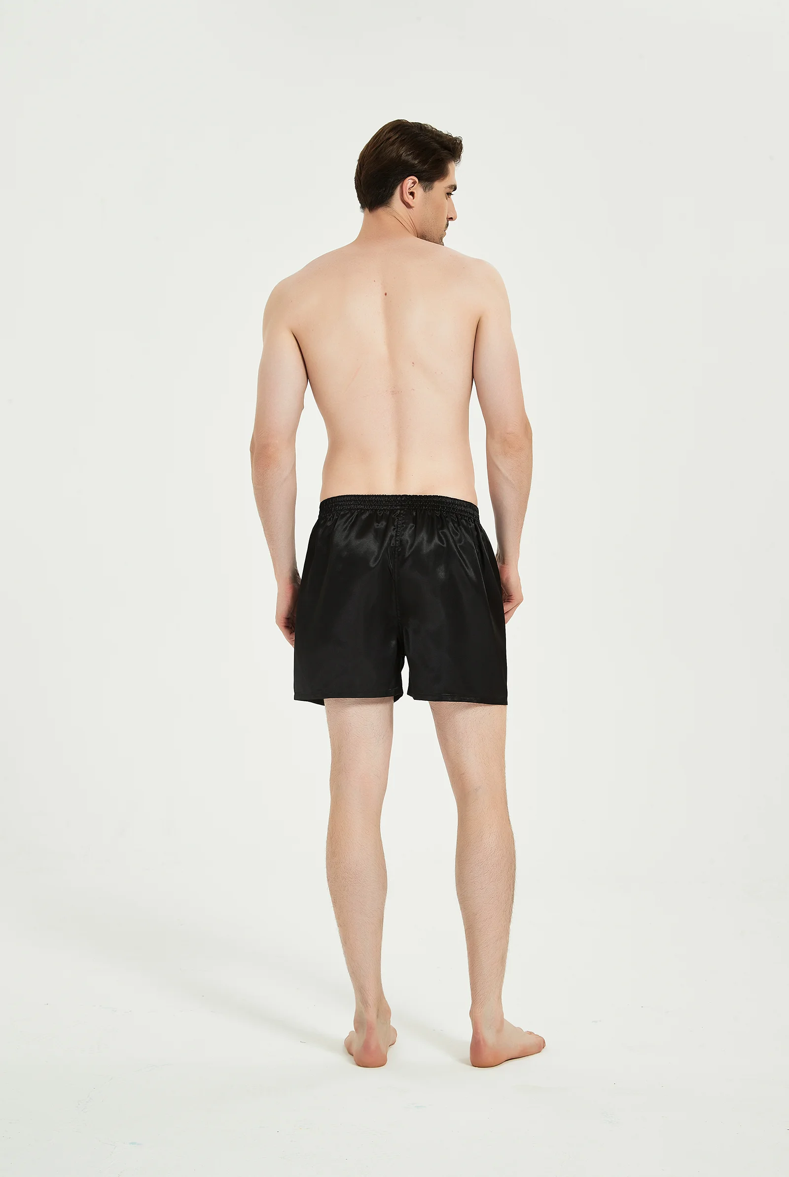 Jup11:39:SecExamen-Boxer en Satin pour Homme, Sous-Vêtements Décontractés pour la Maison, Bas Confortables avec Ceinture artificiel astique, 6 Pièces