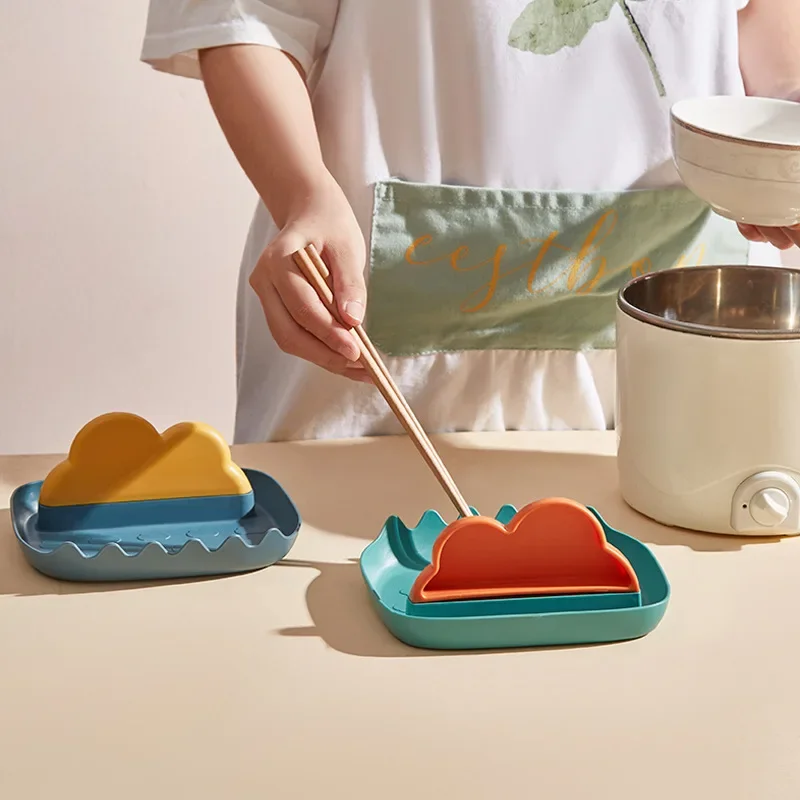 Plastic Spoon Rest Kitchen Organizer for Fork Spatula Rack Spoon Holder Stand Tableware Storage Rack for Spoon Pot Lid Holder