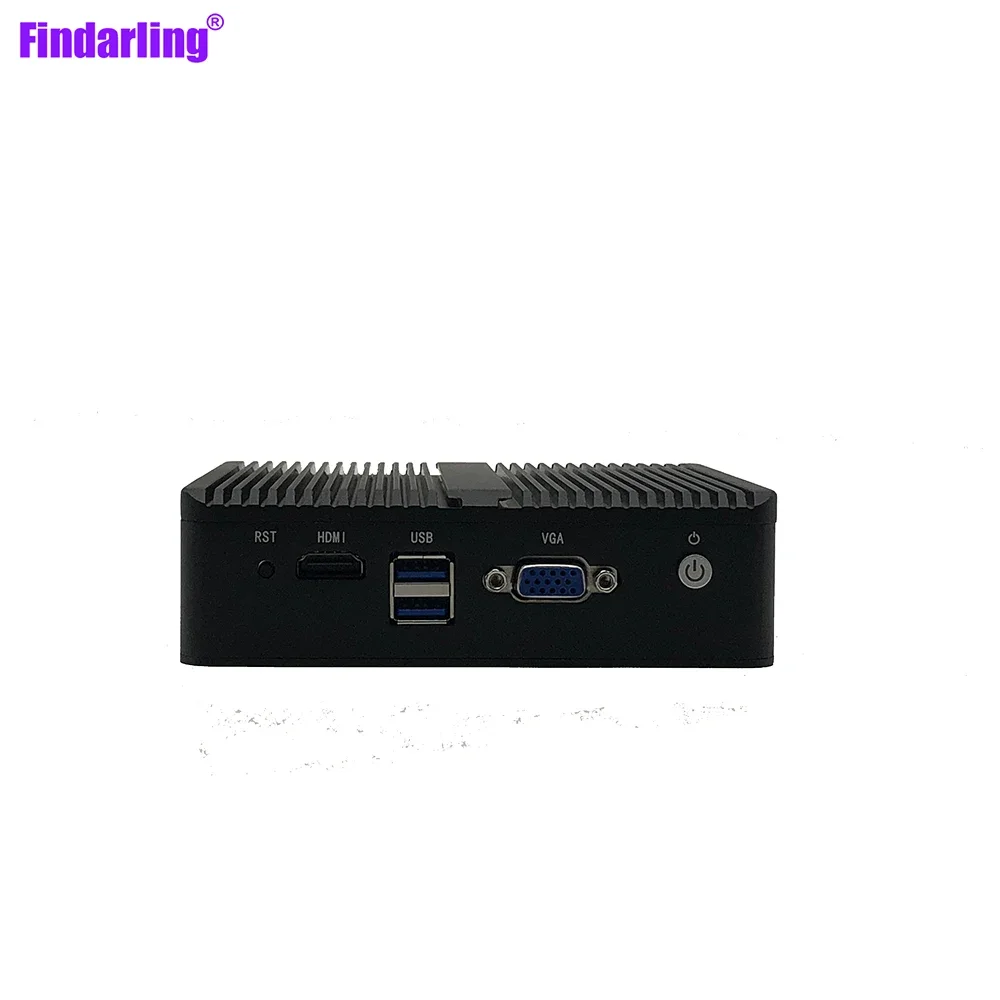 กล่องโลหะิตเตอร์ขนาดเล็ก CPU ไม่มีพัดลม E3825 Pfense คอมพิวเตอร์ตั้งโต๊ะ4*1000ม. Intel I211NIC LAN Linux HD VGA