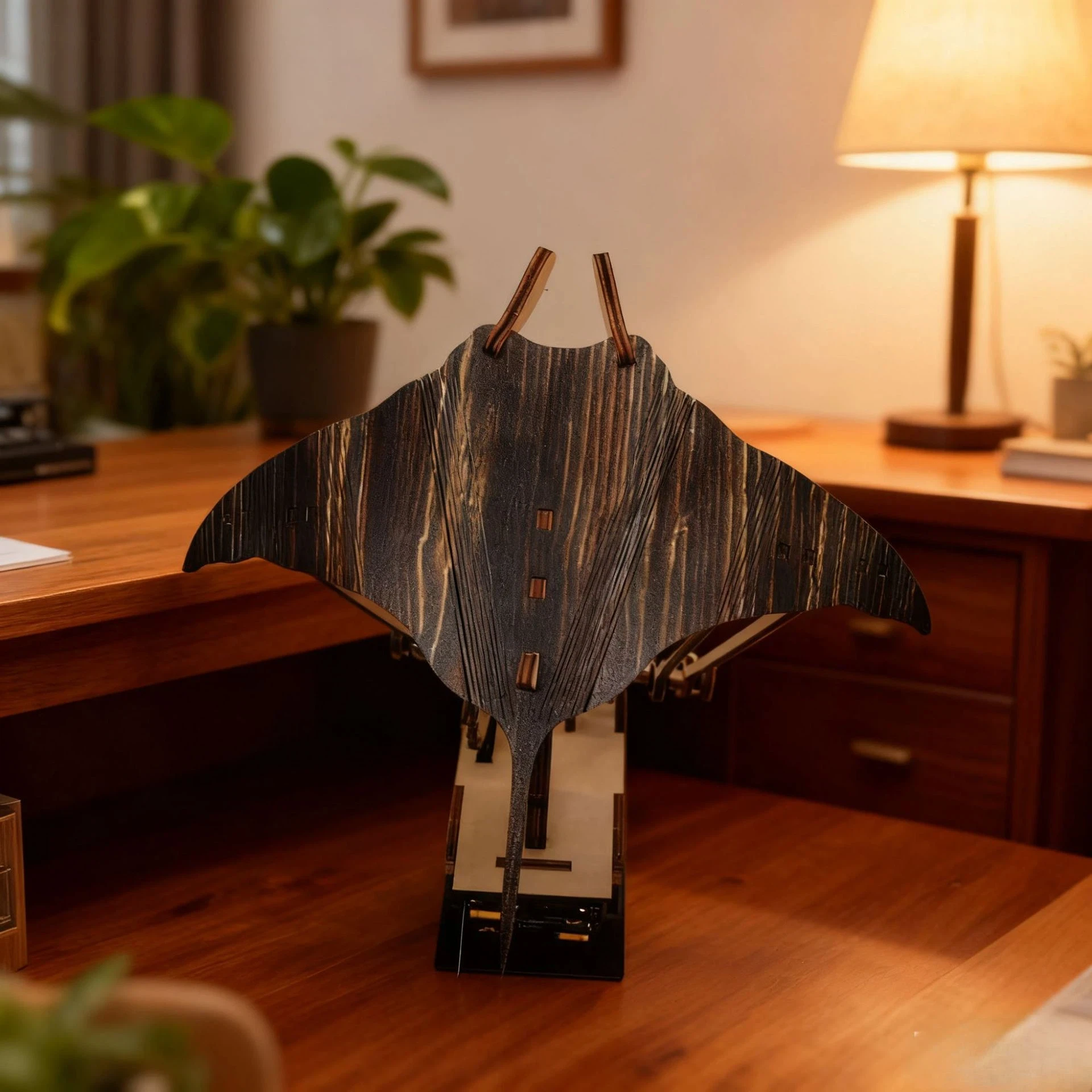 3D Holzpuzzle DIY Montage Holz Manta Ray Modellbausatz Bionic Manta Ray Schwimmhaltung Montage Erforderlich Einzigartiges Kindergeschenk