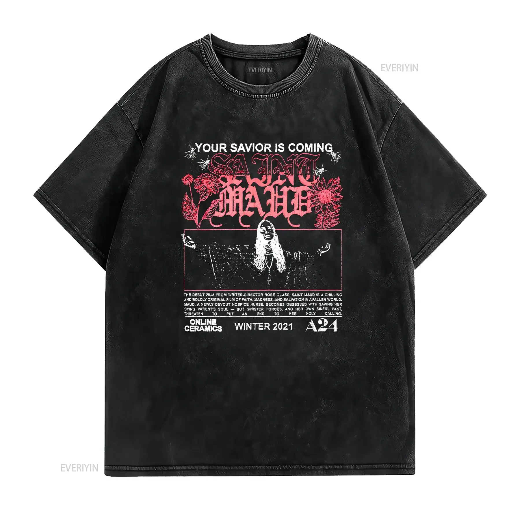 Online Ceramics A24 Saint Maud 'Obedient' T Shirt SIZE 2XL MINT CONDITION RARE vintage Washed streetwear fashion Stylish homme