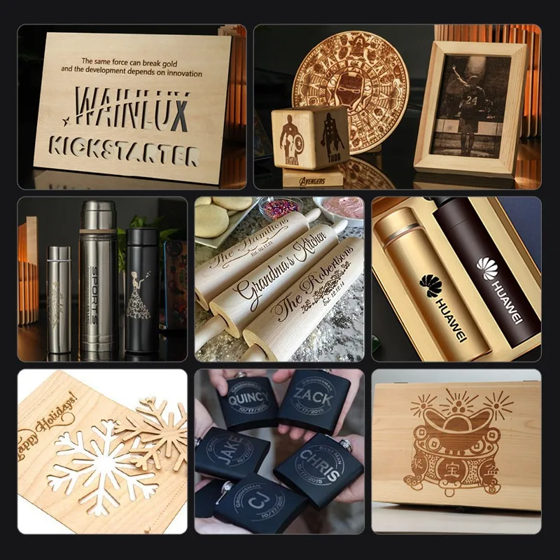 Small Fully Automatic Laser Cutting Machine for Marking Acrylic Wood Blocks Leather Cardboard and DIY Cutting of Wooden Boards