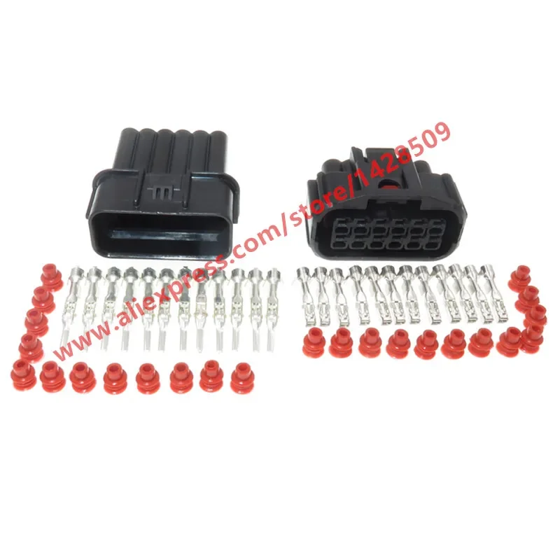 12 Pin LED Headlight Harness Connector Plug Light Lamp Waterproof Socket For Honda 6181-6784 6189-7410