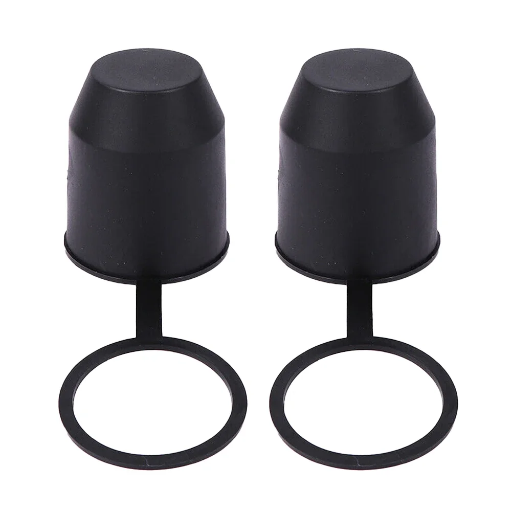 

2pcs Universal 50mm Tow Bar Ball Cover Cap Trailer Ball Cover Tow Bar Cap Hitch Trailer Towball Protect Car Accessories