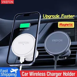 Macsafe-cargador inalámbrico magnético para coche, 30W, para iPhone 12, 13, 14, 15 Pro Max, Mini soporte para teléfono con salida de aire, carga rápida para coche