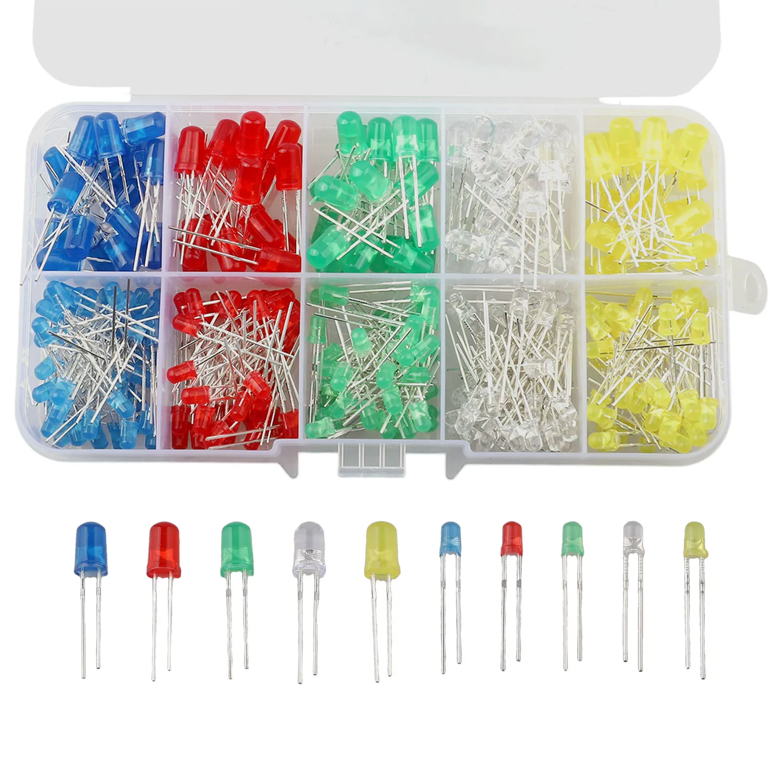 

3V LED Diodes 3mm 5mm LED Diode Assortment Positive And Negative Poles Wavelength Range High Brightness Low Heat Generation