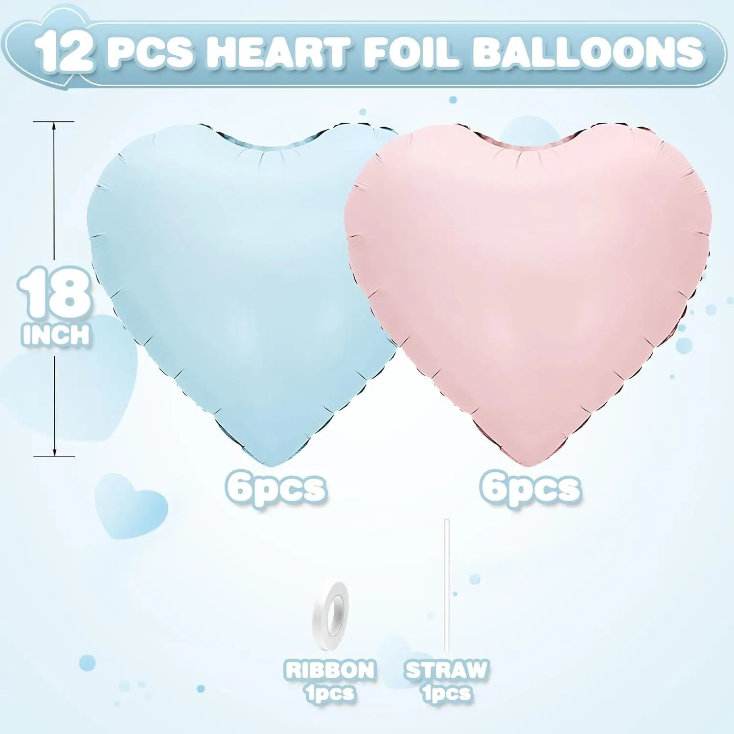 12 Stück 45,7 cm rosa grüne herzförmige Folien-Heliumballons für Babyparty, Hexe, Motto, Geburtstag, Jahrestag, Party-Dekorationen – Detail 14