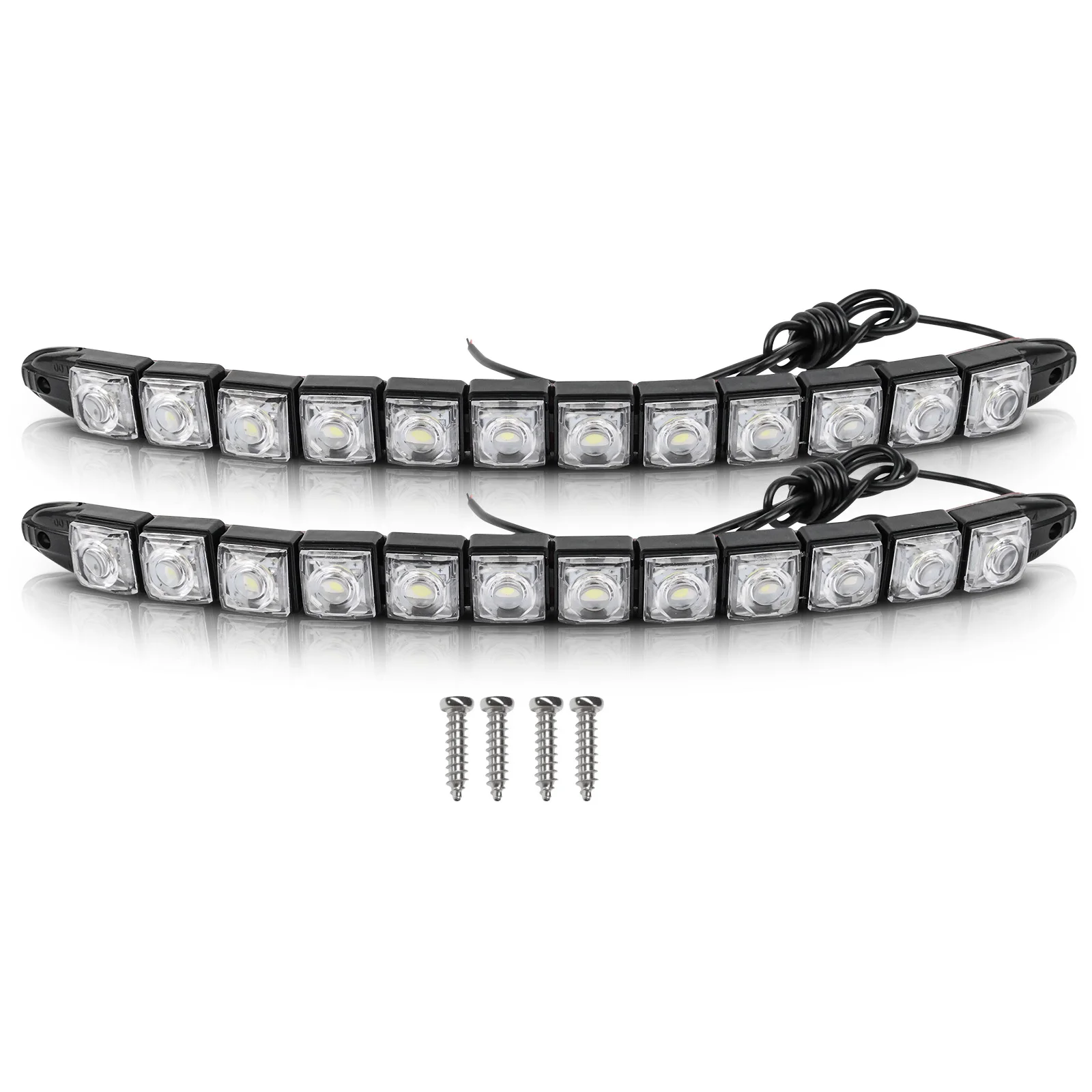 

For vans trucks Compatible with most 12 V vehicles including cars Driving Head Lights Daylight Fog Lamp Waterproof SUVs