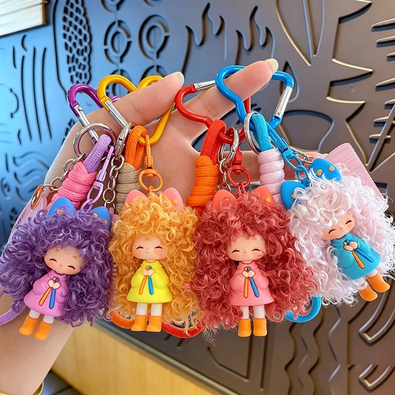 This Frizzy Hair Girl Is So Cool Naifu Doll Keychain Bag Charm Small Gift Frizzy Hair Girl Keychain