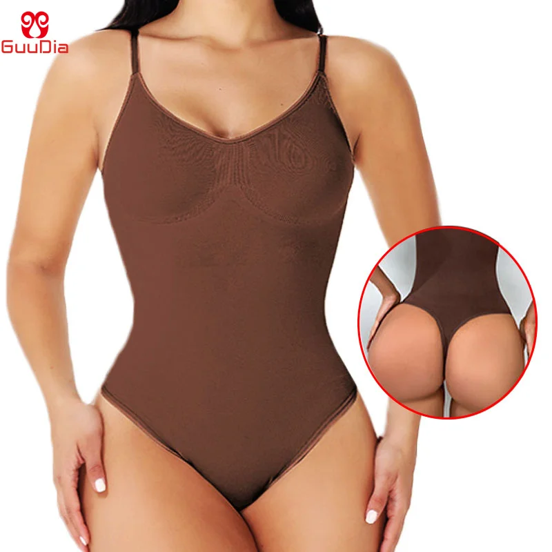 

GUUDIA Body Shaper String Shapewear Bodysuits String Thong Shaper Wear Belly Tummy Control Butt Lifting Shapers Open Crotch